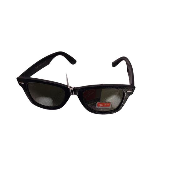 New Ray Ban Green Sunglasses Black Acetate Frame Square BR2140 Italy - Picture 2 of 6